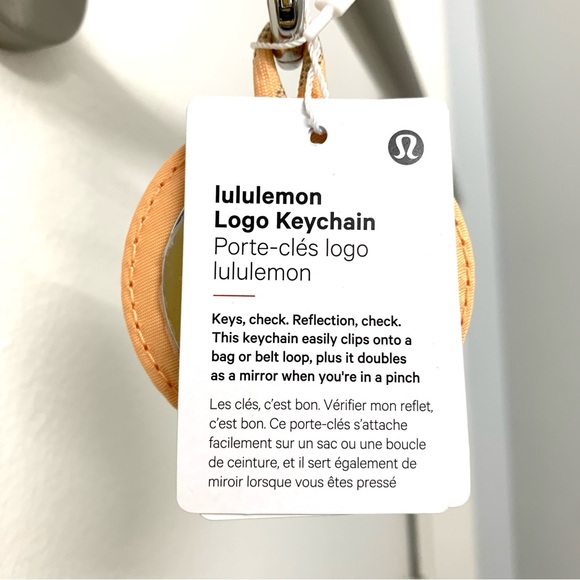 Lululemon Orange Logo Keychain, w/mirror BNWT - Picture 9 of 10